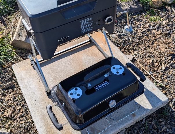 Ask for a grill, either propane or charcoal. Only available outside of the summer fire season.